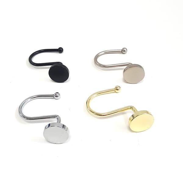 INF Duschdraperikrokar i Metall, 12-pack