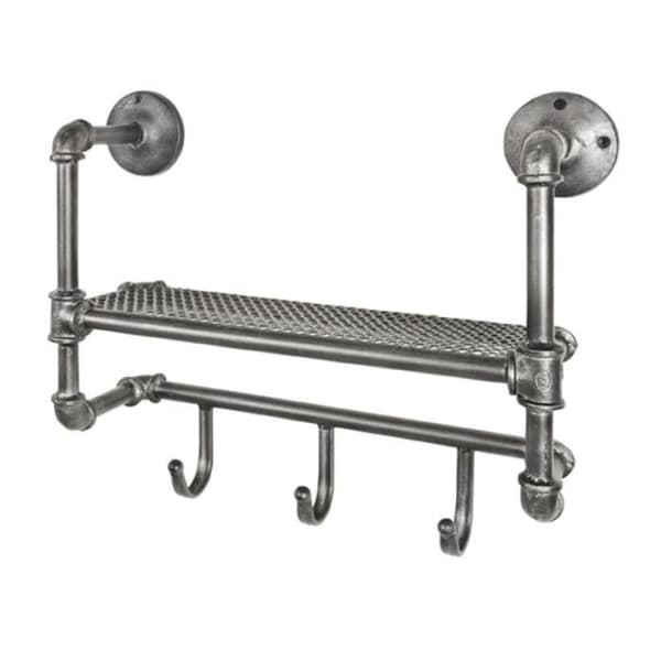 Handdukshängare Krokar &amp; Hylla "Matterhorn" 52cm Antracit - Paris Prix Gris
