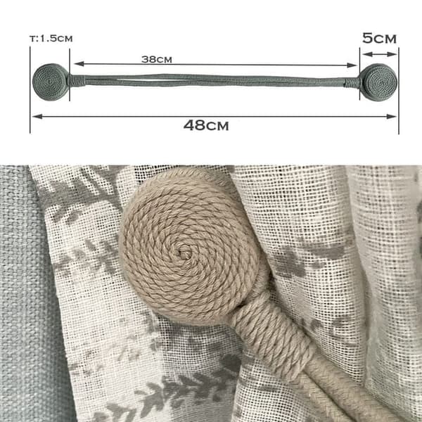 Verhonyörit 1/2 kpl, verhosolmio soljella, magneettiverhojen sideaine - ei porausta, kodinsisustus