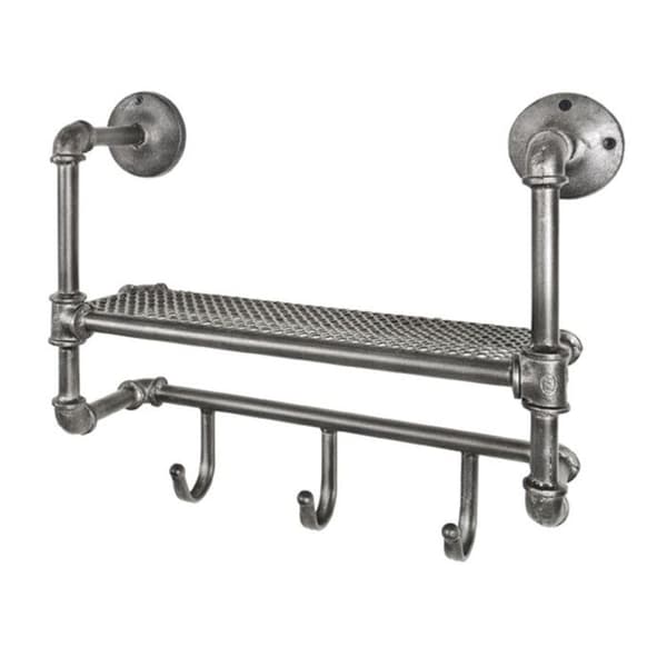 Handdukshängare Krokar &amp; Hylla "Matterhorn" 52cm Antracit - Paris Prix Gris