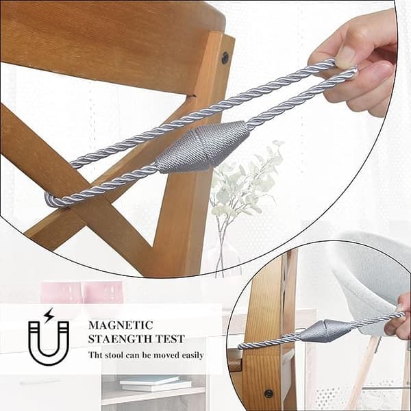 OBOSOE 2-Pack Magneettiset Verhonsuojukset – Verhosolmut verhosarjoihin ja koristeluun