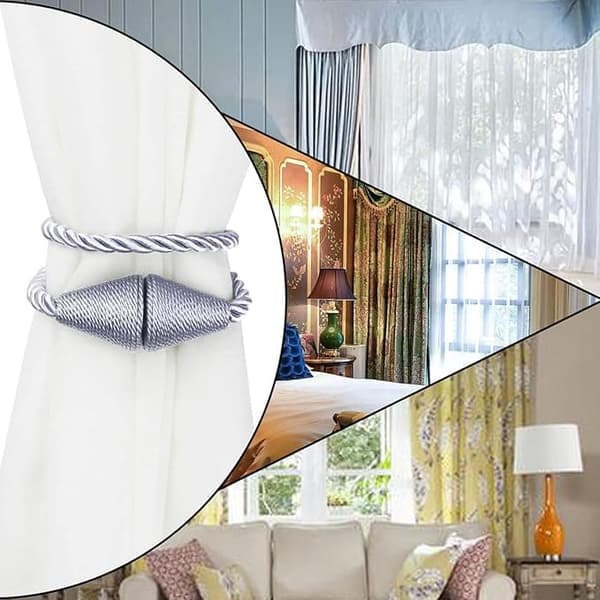 OBOSOE 2-Pack Magneettiset Verhonsuojukset – Verhosolmut verhosarjoihin ja koristeluun