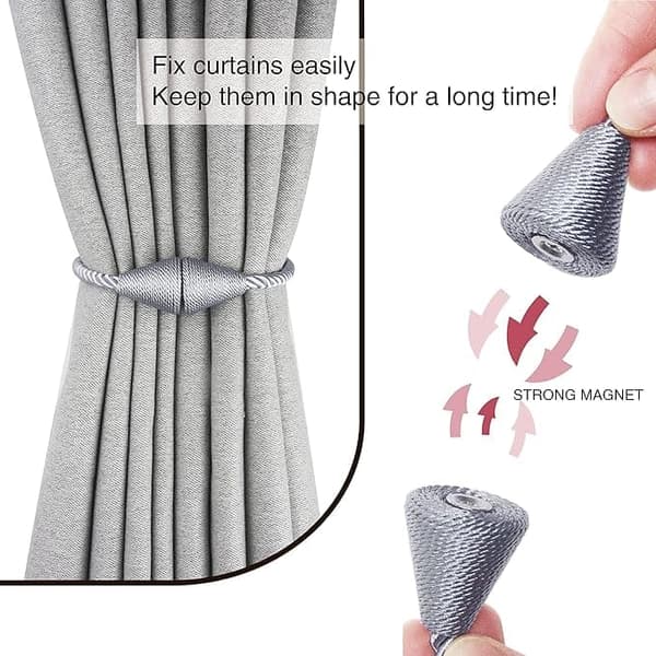 OBOSOE 2-Pack Magneettiset Verhonsuojukset – Verhosolmut verhosarjoihin ja koristeluun