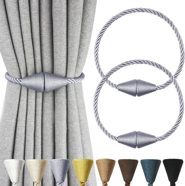 OBOSOE 2-Pack Magneettiset Verhonsuojukset – Verhosolmut verhosarjoihin ja koristeluun