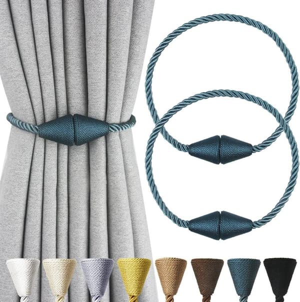 OBOSOE 2-Pack Magneettiset Verhonsuojukset – Verhosolmut verhosarjoihin ja koristeluun