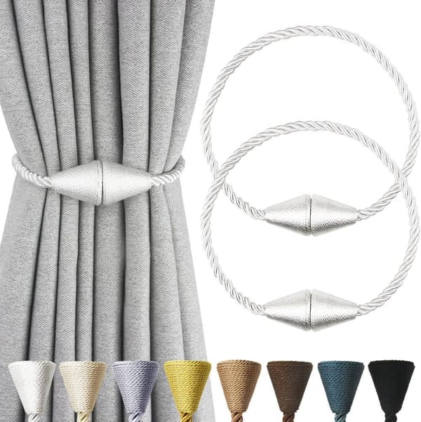 OBOSOE 2-Pack Magneettiset Verhonsuojukset – Verhosolmut verhosarjoihin ja koristeluun