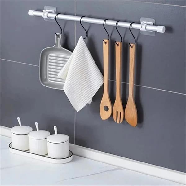 2-Pack Gardinstångshållare Självhäftande - Hållare till Gardiner