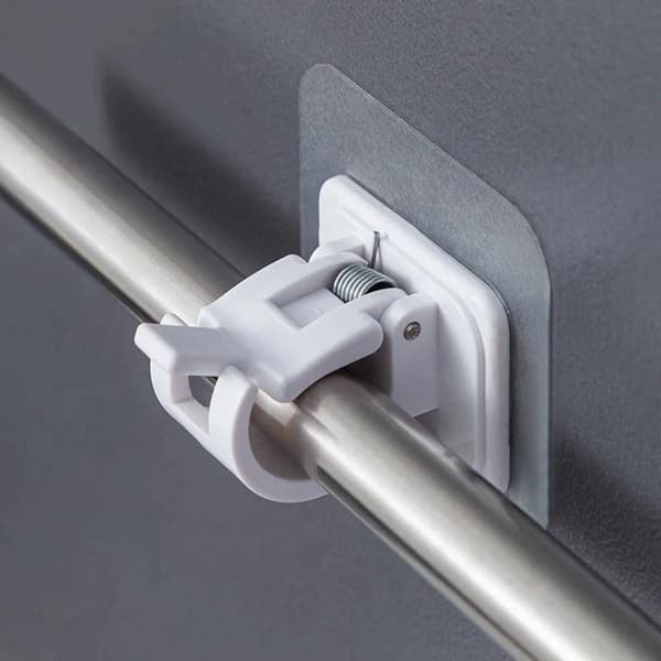 2-Pack Gardinstångshållare Självhäftande - Hållare till Gardiner