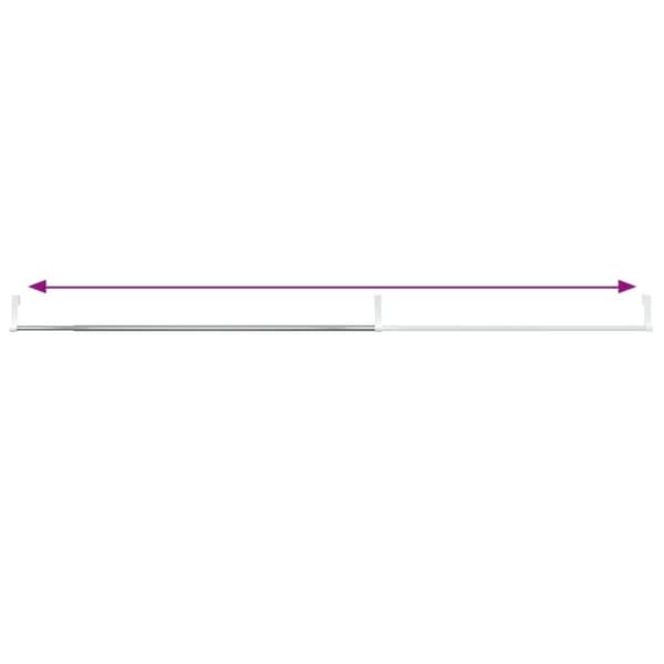 vidaXL Gardinstenger 2 stk hvit og sølv 60-105 cm aluminium