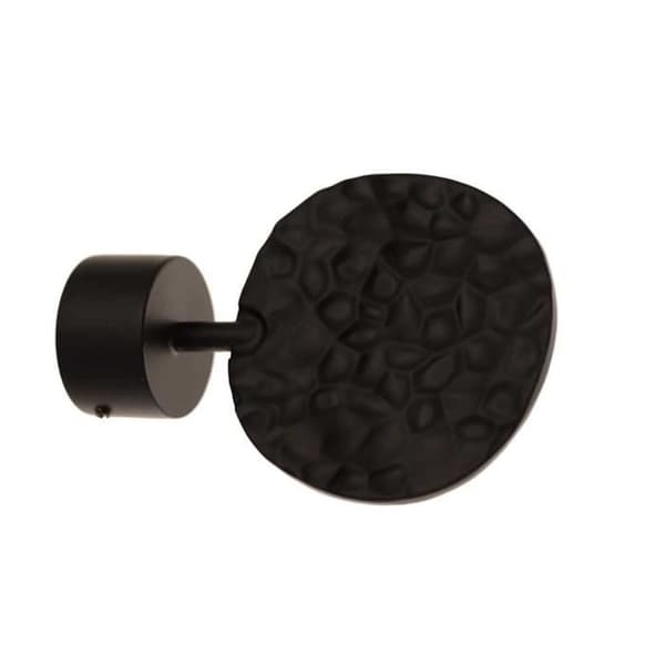 Gardinstångsände - Medaljong - Svart - Ø 28 mm - Metall - Modern design