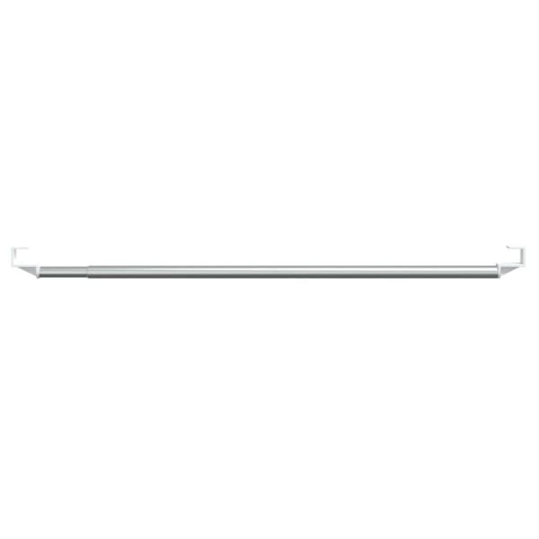 vidaXL Gardinskenor 2 st vit och silver 40-60 cm aluminium