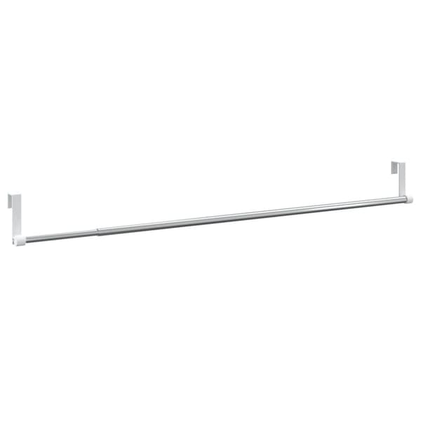The Living Store Verhotangot 2 kpl valkoinen ja hopea 60-105 cm alumiini -  Verhotangot