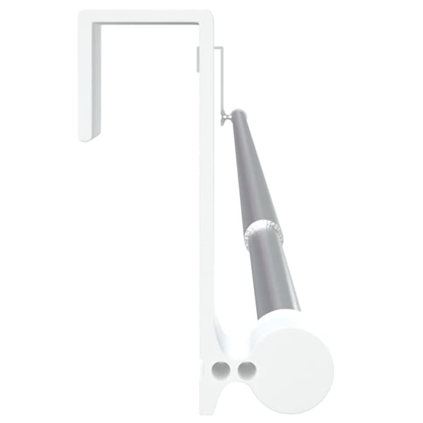 The Living Store Verhotangot 2 kpl valkoinen ja hopea 60-105 cm alumiini -  Verhotangot