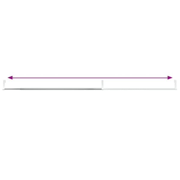 The Living Store Verhotangot 2 kpl valkoinen ja hopea 60-105 cm alumiini -  Verhotangot