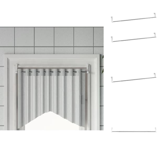 Verhotangot - Living Verhotangot 2 kpl valkoinen ja hopea 60-105 cm alumiini