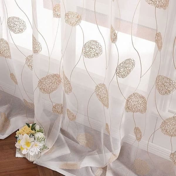 Gardiner - Ej angivet - 140x225 cm - Guldbroderi - 2 stycken - Inomhus