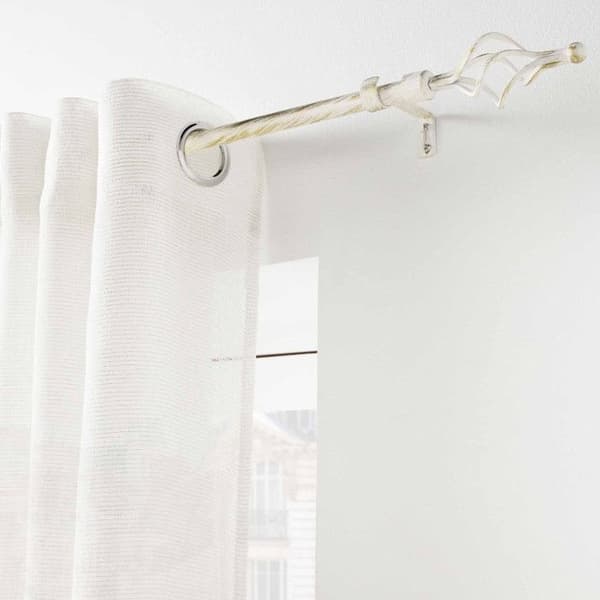 Utdragbar stång i komplett kit (120 till 210 cm) "Twisty" - Vit