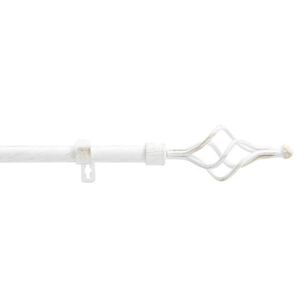Utdragbar stång i komplett kit (120 till 210 cm) "Twisty" - Vit