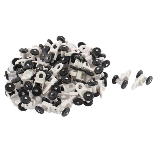 Gardinskena - SOURCING KARTA - 50st - Plast - Diameter 14mm - Färg Svart/Vit