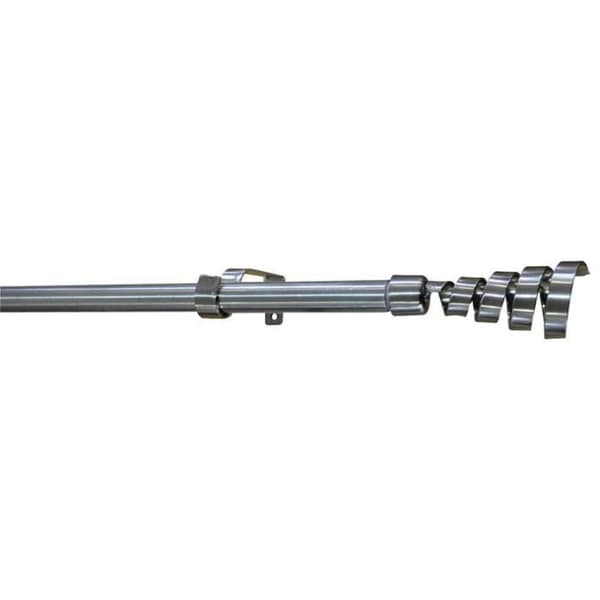 MOBOIS - Uppsättning för gardinstång Ø19-16 mm utbyggbar 120-210 cm Rythm borstad nickel