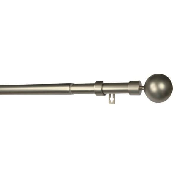 MOBOIS Kit med justerbar gardinstång - 1m20 till 2m10 - Orlando-boll borstad nickel
