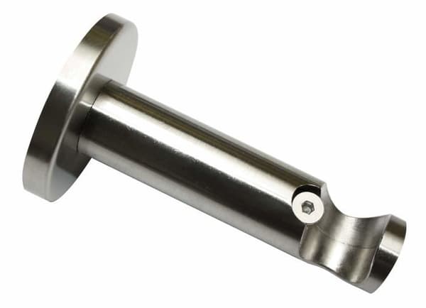 Stöd för Gardinia gardinstänger - 30088 - Öppet stöd för Ø 16 mm 7,5 cm, Metall, Rostfritt Stål Effekt