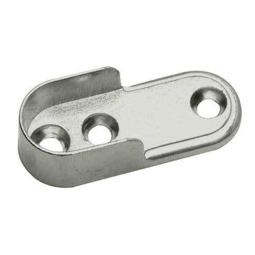 Ovalt sidostångsstöd i nickel 30x15 mm