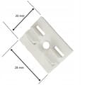 Miniatyrbillede 2 af 2: Fasttrade Beslag til dobbeltsporede aluminiumsskinner hvid 1 stk. skruer