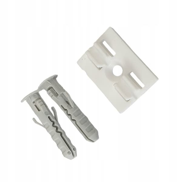 Fasttrade Beslag til dobbeltsporede aluminiumsskinner hvid 1 stk. skruer