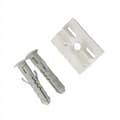 Miniatyrbillede 1 af 2: Fasttrade Beslag til dobbeltsporede aluminiumsskinner hvid 1 stk. skruer