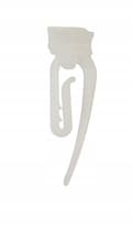 Miniatyrbillede 1 af 2: Fasttrade glideskinner med fransk stift til aluminiumsskinner hvide 10 stk.