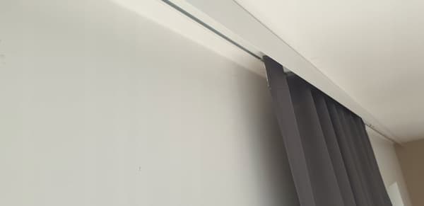 FASTTRADE ALUMINIUM LOFTSKINNE 120 CM HVID ENKELT DOBBEL GARDINSTANG
