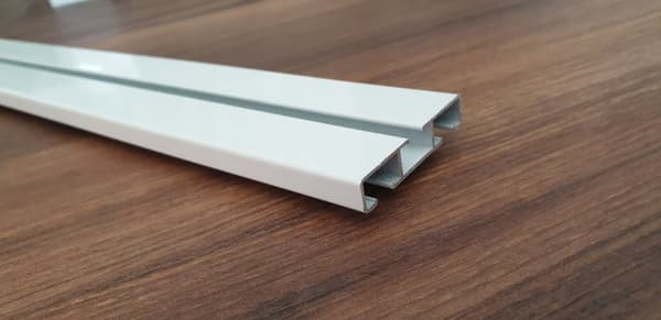 FASTTRADE ALUMINIUM LOFTSKINNE 120 CM HVID ENKELT DOBBEL GARDINSTANG