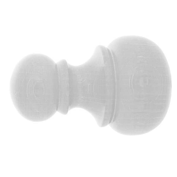 Ändstycke för trästång - Chyc - 20 x 68 mm - Vit färg - Inomhusbruk