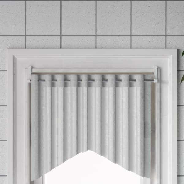 Gardinskenor 2 st vit och silver 60-105 cm aluminium