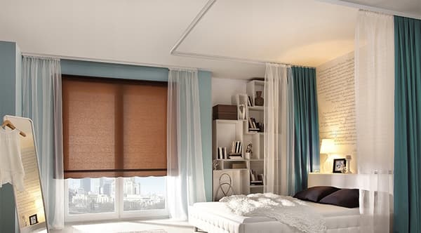 Gardinstang i PVC med enkelt skinne, 120 cm
