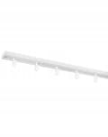 Miniatyrbillede 1 af 3: Gardinstang i PVC med enkelt skinne, 120 cm