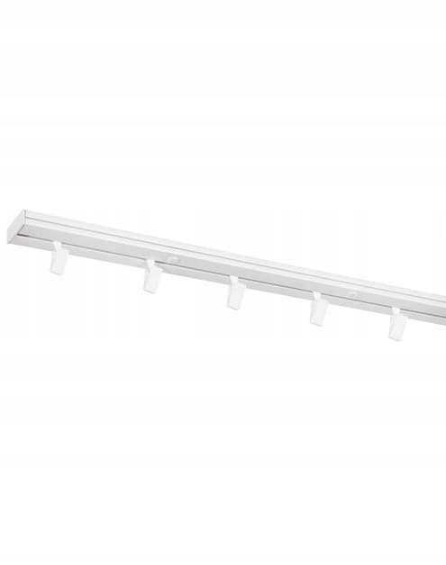 Gardinstang i PVC med enkelt skinne, 120 cm