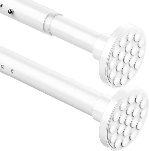 Teleskopstång Förlängbar duschdraperistång utan borrning Extra lång gardinstång för klämma Teleskopstång (300-355cm Φ32mm)