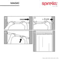 Miniatyrbild 6 av 6: Spirella Magic utdragbar duschdraperistång blank aluminium-krom diameter: 21 mm-längd 75 till 125 10.1462