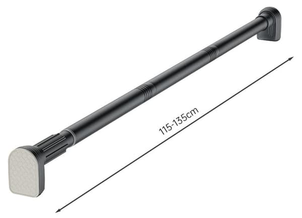 OBOSOE Sort Teleskopstang Rustfrit Stål 115-135cm