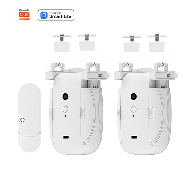 INF Smart Elektrisk Gardinmotor - WiFi Dubbel Öppning för T/U-skena, Automatisera Dina Gardiner
