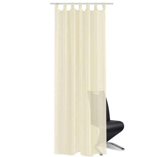 vidaXL Krem Gardiner 140 x 245 cm 2 stk