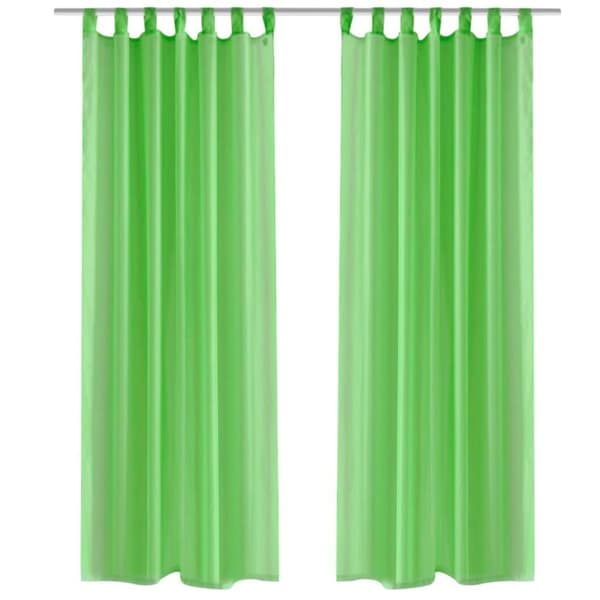 vidaXL Eplegrønn Gardiner 140 x 225 cm 2 stk