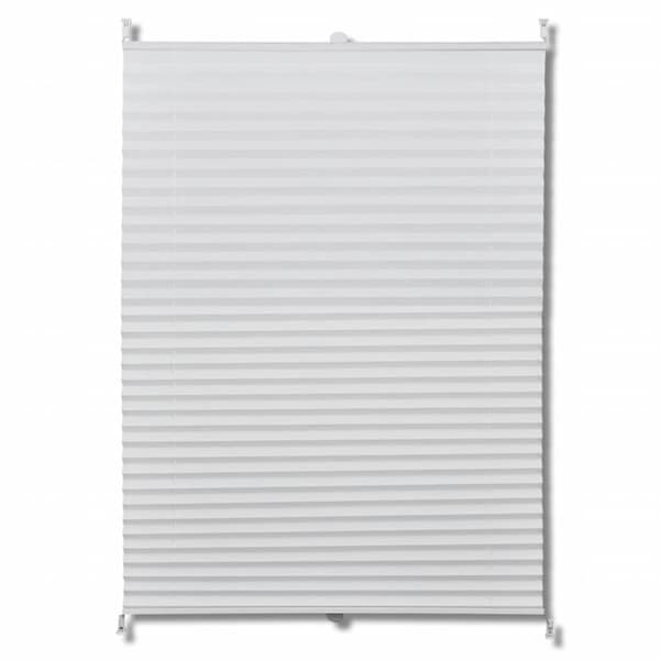 vidaXL Plisségardin 100x200 cm vit