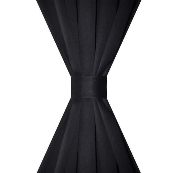 vidaXL 2-pack svarta gardiner med hyskupphängning 135 x 245 cm