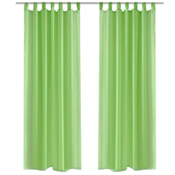 vidaXL Apple grønt gardin 140 x 175 cm 2 stk