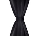 Miniatyrbillede 3 af 4: vidaXL 2 stk Sort Blackout Gardiner med Metal Ringe 135 x 245 cm