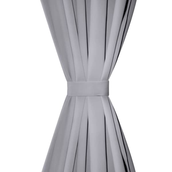 vidaXL 2 stk Grå Blackout Gardiner med Metal Ringe 135 x 245 cm