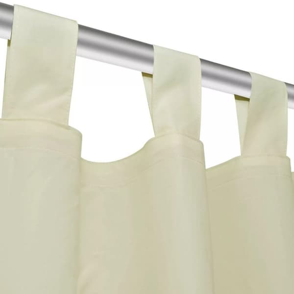vidaXL Creme Mikro-Satiini Verhot Lenkeillä 2kpl 140 x 225 cm